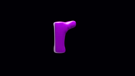 字母包A到Z小写字母紫色视频素材模板下载
