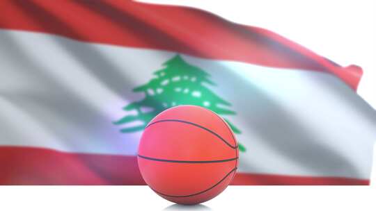 黎巴嫩国旗篮球