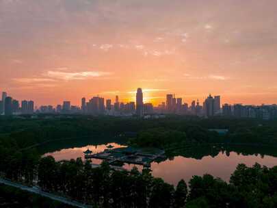 【航拍延时】东湖听涛景区