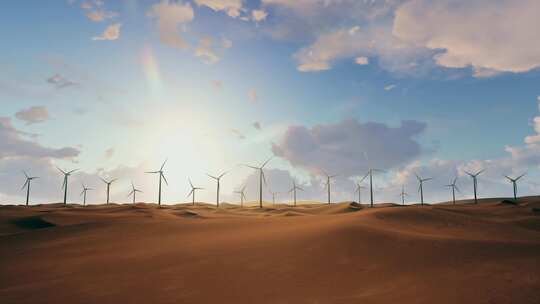新能源  风力发电 光伏发电 风车