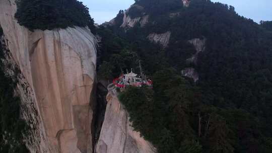 华山日出渭南华阴陕西旅游宣传华山航拍视频素材模板下载