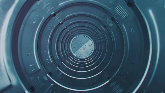 科幻工业隧道打开LOGO开场AE模板