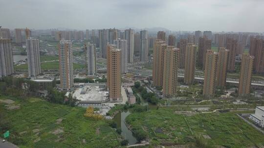 杭州 房产 城市建设 工地 航拍