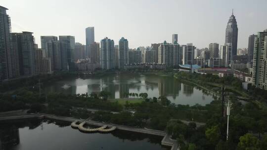 武汉汉口西北湖金融区商圈航拍