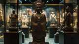 博物馆 文物展示 中国古代陪葬品 墨宝高清在线视频素材下载