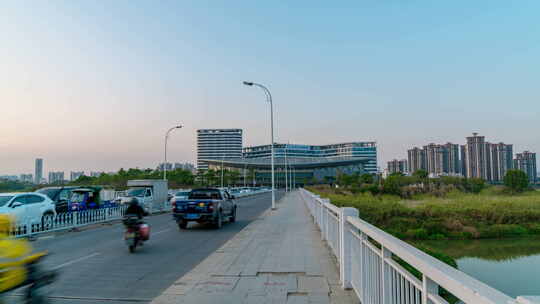【4K超清】惠阳半岛桥大范围移动延时日转夜视频素材模板下载
