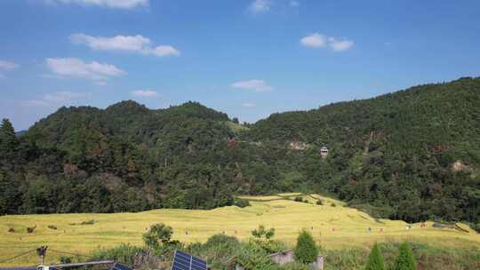 高山梯田农村航拍