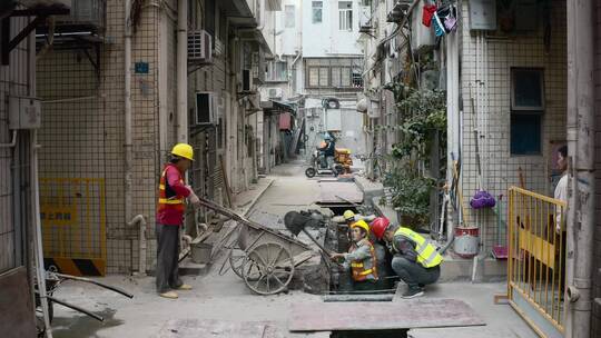 市政建设城市改造深圳城中村下水道清除淤泥