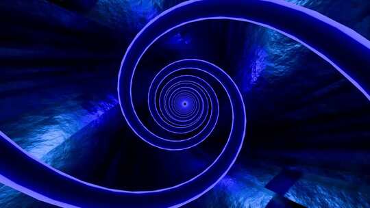 蓝色螺旋隧道背景素材