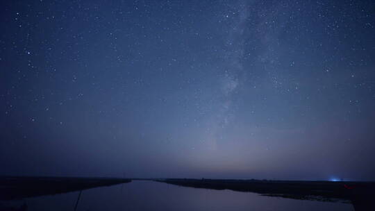 夏夜，美丽的银河星空