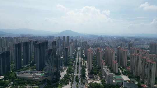 航拍漳州城市风光漳州建设漳州大景