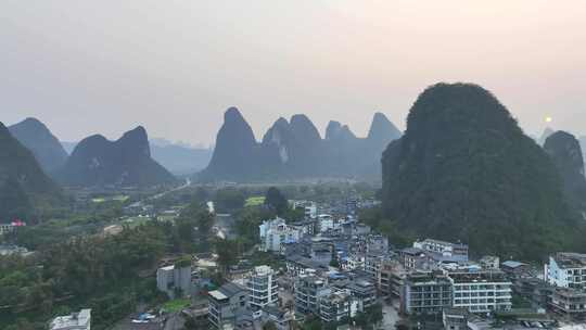 广西桂林山水田园风光