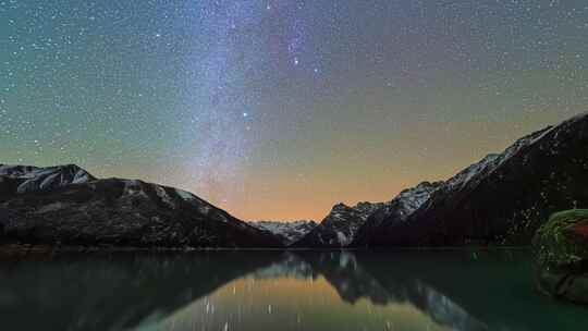 川西雪山湖泊星空延时8K