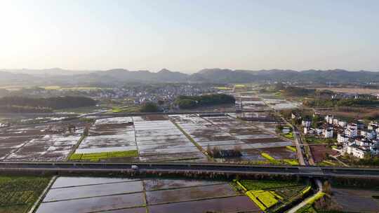 空中乡村风光