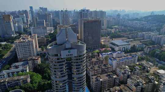 航拍福建烟草大厦视频素材模板下载