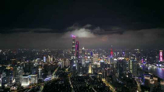 上海城市夜景  上海陆家嘴夜景