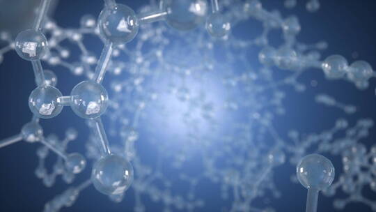 抽象发光分子化学结构美容护肤高端动态视频视频素材模板下载