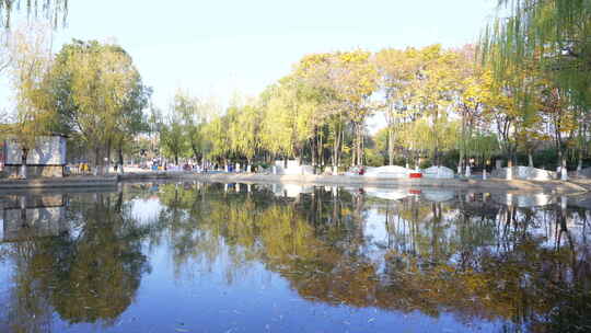 武汉东西湖常青花园中心公园风景