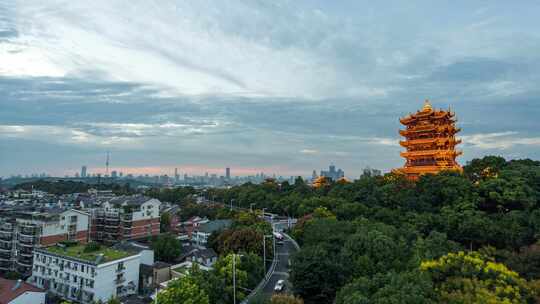 武汉黄鹤楼风景延时