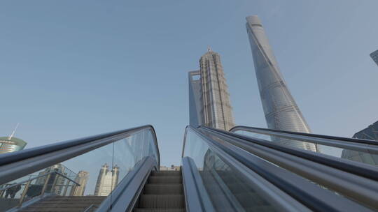 上海陆家嘴城市建筑空镜头