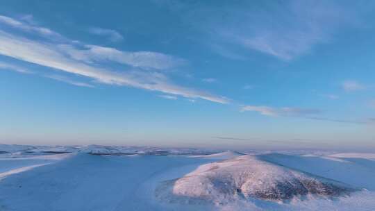 冬季雪原自然风光