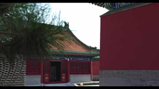 北京隆福寺古建筑视频素材模板下载