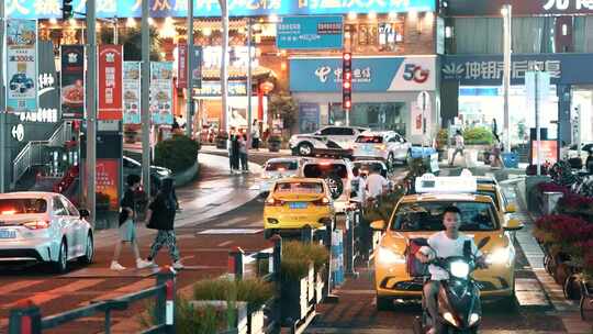 重庆街道夜景实拍