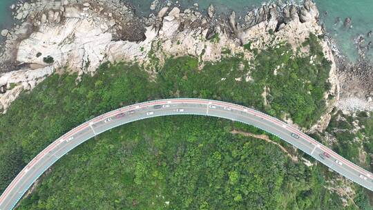 航拍漳州东山岛海上风光日出