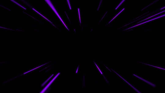 带通道 紫色光线穿梭 光线汇聚 抽象线条