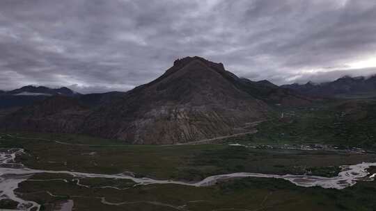 来古冰川景区航拍