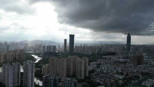 浙江温州鹿城区城市大景航拍