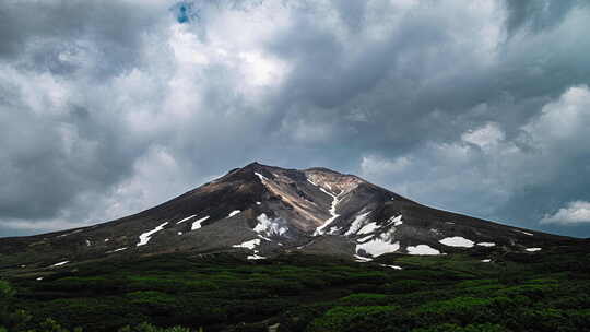 4K日本北海道旭岳大雪山国立公园固定延时