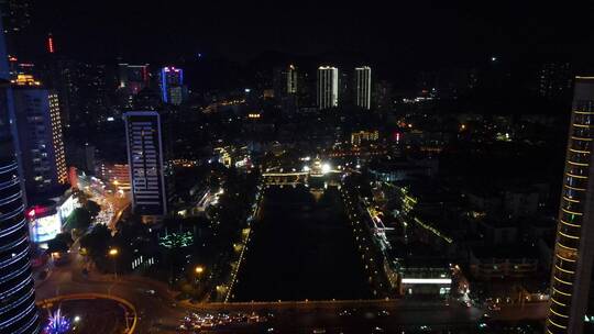 航拍贵阳夜景