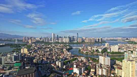 广东惠州城市风景航拍