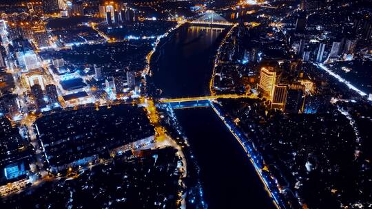 百色市夜景航拍