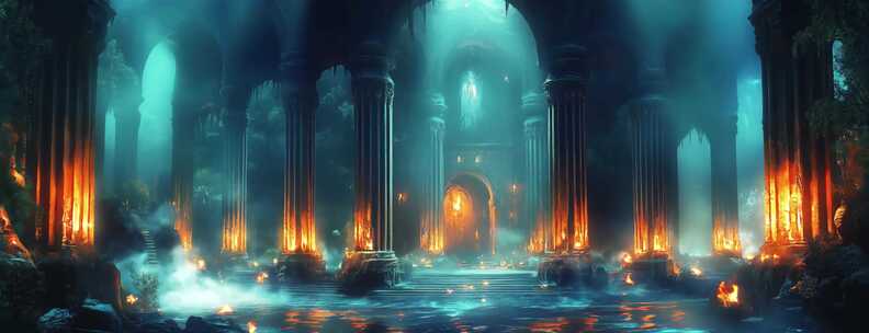 魔幻神秘古建筑场景