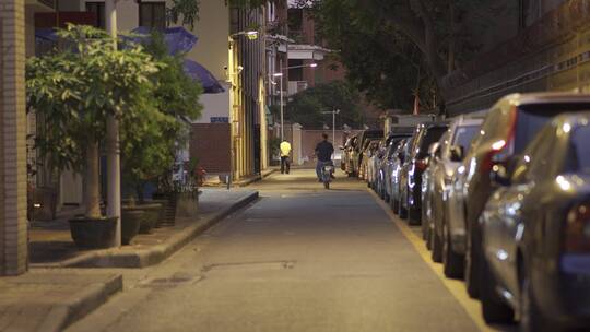 广州荔湾越秀东山口夜晚灯光黄昏温暖人文