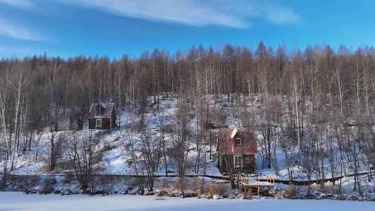 林海雪原小木屋