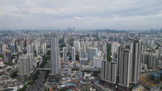 航拍广西南宁城市宣传片地标建筑