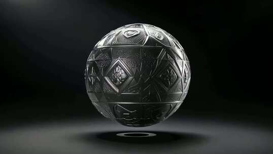 立体花纹球形物体特写