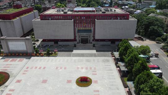 航拍湖南长沙望城雷锋纪念馆