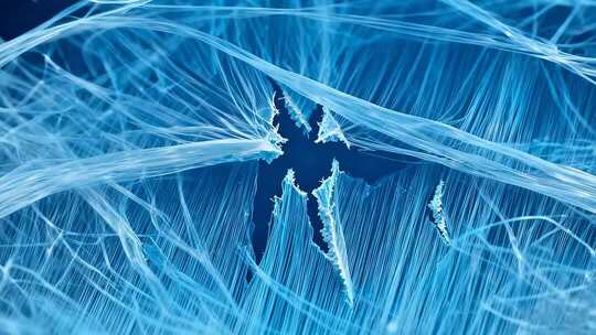 蓝色抽象线条光影素材