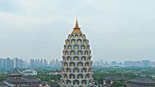 航拍常州市宝林禅寺