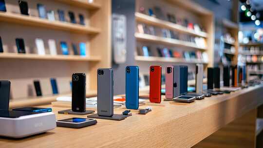 科技零售现代商店电子产品零售空间展示柜台