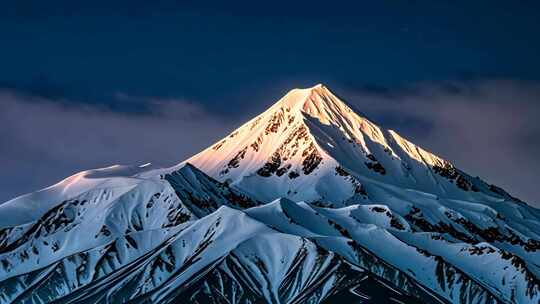 雪山 山峰 山脉航拍