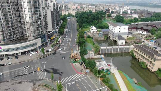 航拍湘潭宝庆路新马路