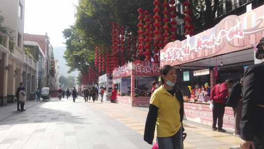 广州步行街商铺实拍素材