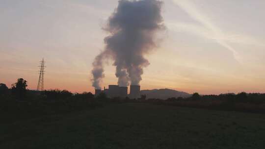 污染，烟雾，工业区，烟囱