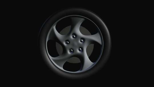 滚动的车轮3d动画视频素材模板下载