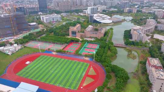 福州福建医科大学旗山校区上街校区航拍校园